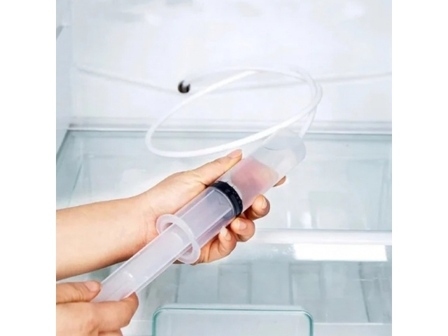 Set pentru curatarea frigiderului, perie nailon, racleta, ac, seringa, furtun, otel/plastic, alb [16]