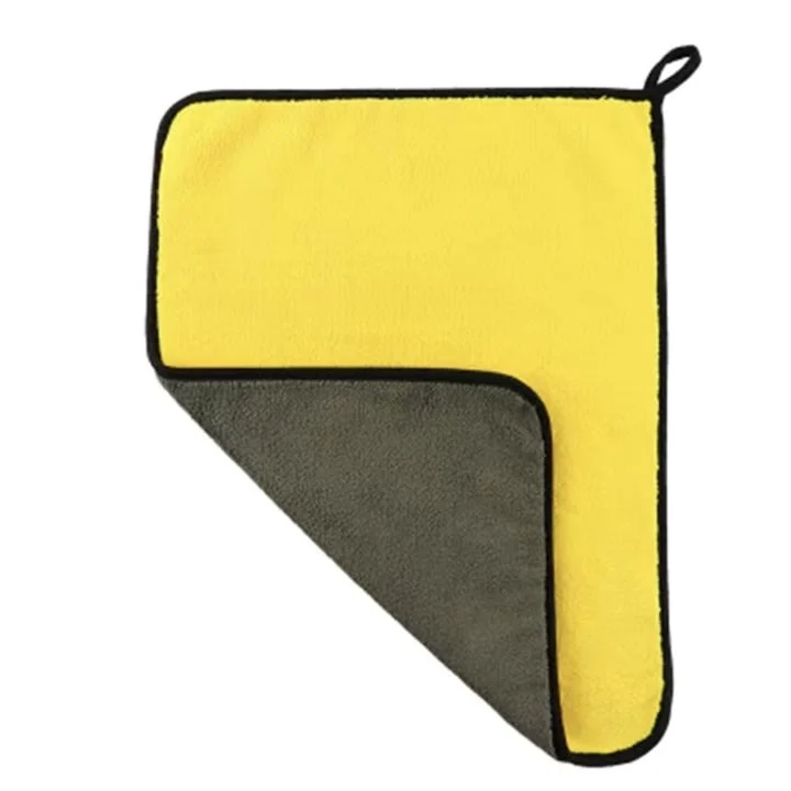 Set pentru Curatarea Geamurilor Auto, Perie Anti-Ceata si Laveta Microfibra 30 x 30 cm, Galben/Gri [5]