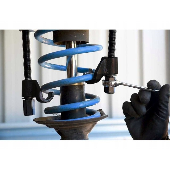 Set pentru demontarea arcurilor si amortizoarelor, 2 bucati, otel rezistent, culoare neagra – unealta profesionala pentru service auto si lucrari de suspensie [4]