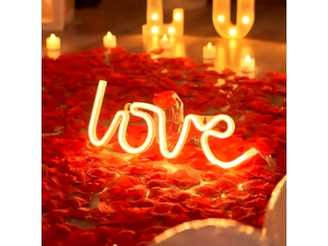 Set petale artificiale de trandafir, material textil, rosu, 100 bucati [11]