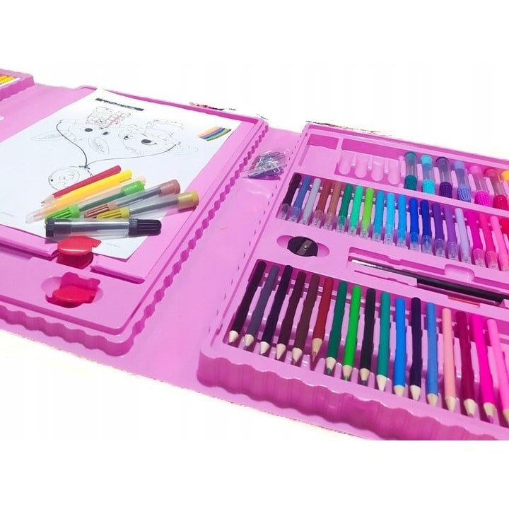 Set pictat si desen, 208 piese, gentuta depozitare tip valiza, 41 x 103 x 28 cm – complet, educativ si ideal pentru copii pasionati de arta [4]