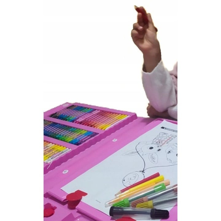 Set pictat si desen, 208 piese, gentuta depozitare tip valiza, 41 x 103 x 28 cm – complet, educativ si ideal pentru copii pasionati de arta [3]