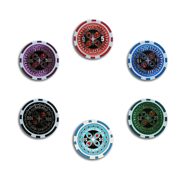 Set de poker cu 200 jetoane numerotate,trusa depozitare din aluminiu - Multicolor [2]