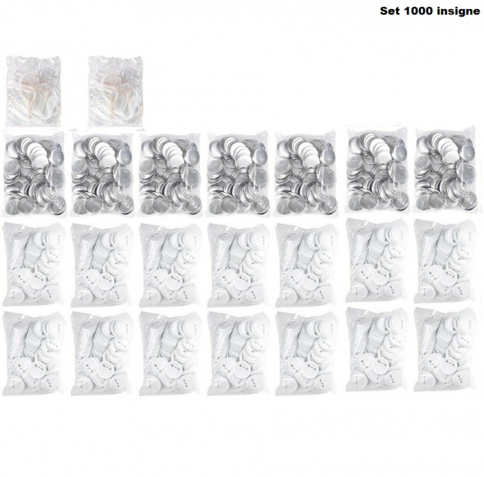 Set complet Presa insigne 58 mm din otel + kit complet 1000 insigne 58 mm [10]
