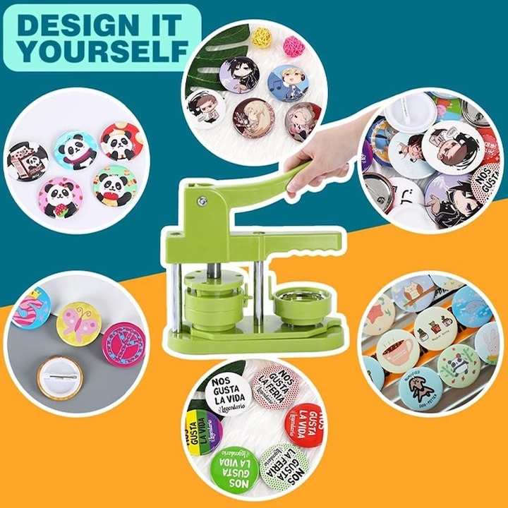 Set Presa Insigne Verde 58 mm + kit complet 100 insigne 58 mm + carte magica [5]