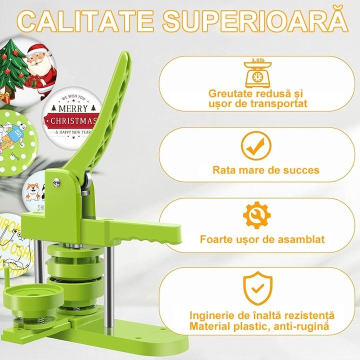 Set Presa Insigne Verde 58 mm + kit complet 100 insigne 58 mm + carte magica [6]