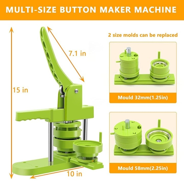 Set Presa Insigne Verde 58 mm + kit complet 100 insigne 58 mm + carte magica [2]