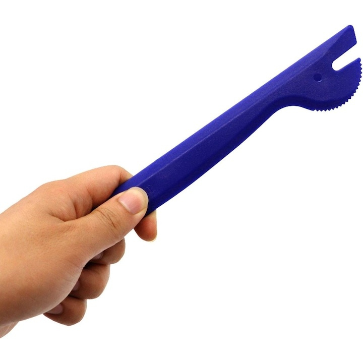 Set profesional 11 chei extractoare pentru demontarea tapiteriei auto si a radioului, material plastic rezistent, 11 piese, culoare albastra [5]