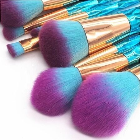 Set profesional 12 pensule de machiaj, multicolor cu design unic [3]