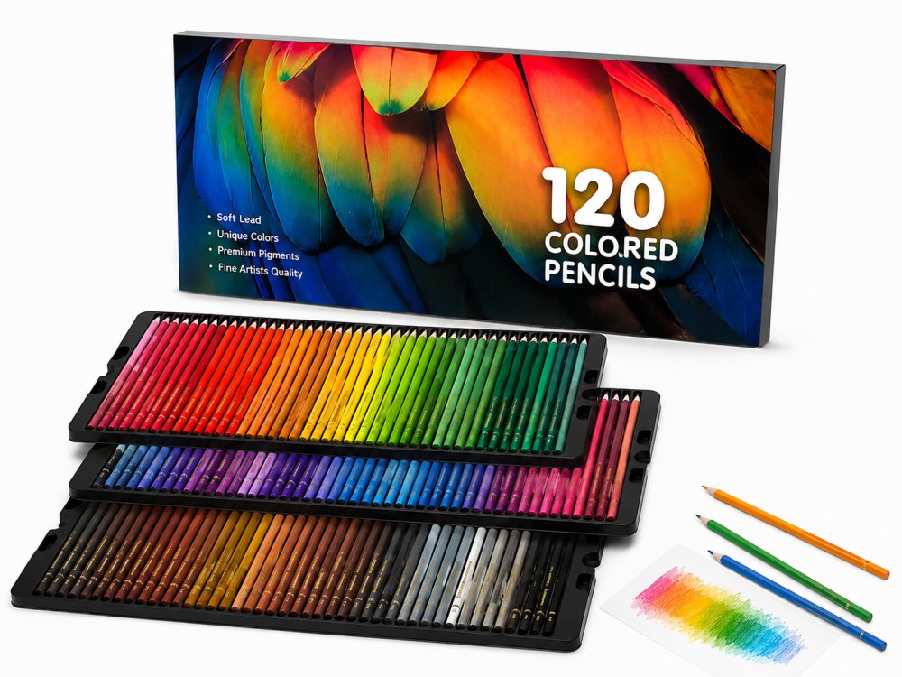 Set profesional 120 creioane colorate multicolore [1]