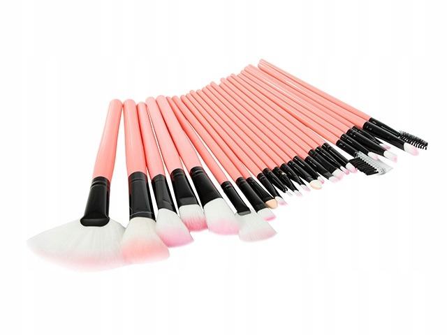 Set profesional 24 pensule de machiaj, husa de depozitare inclusa - Roz [2]
