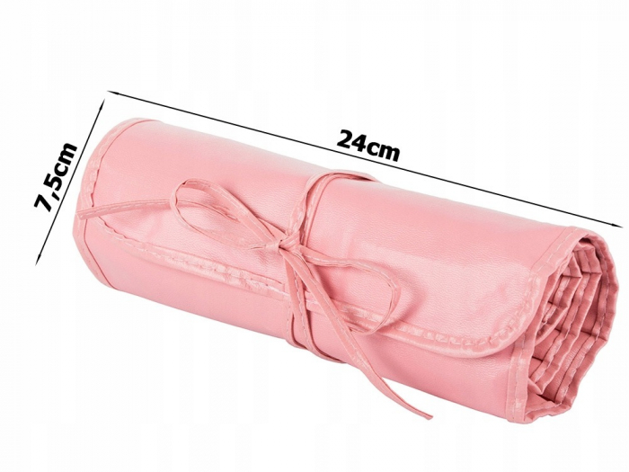 Set profesional 24 pensule de machiaj, husa de depozitare inclusa - Roz [4]