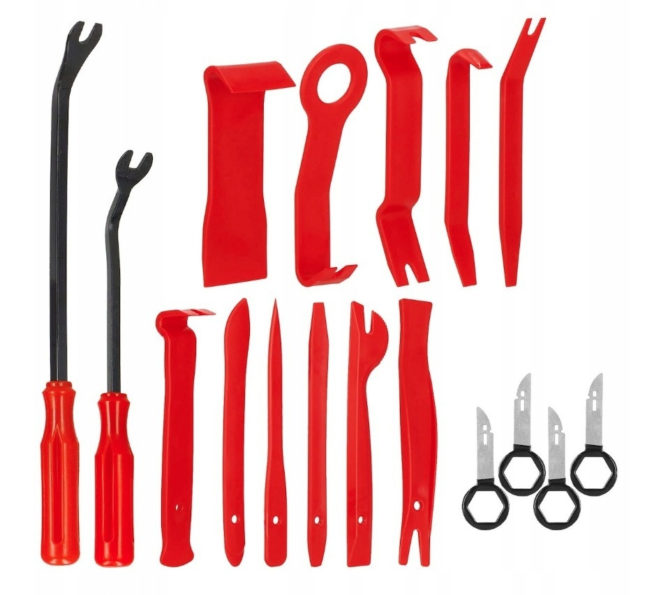 Set profesional 43 unelte pentru demontare tapiterie auto si radio, extractoare clipsuri, panouri, ornamente si conectori, cu geanta pentru organizare [5]