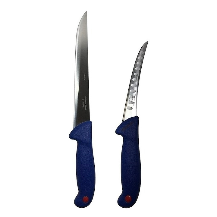 Set profesional de macelarie, dezosat, transat, filetat, 2 cutite, otel carbon, suport magnetic [4]