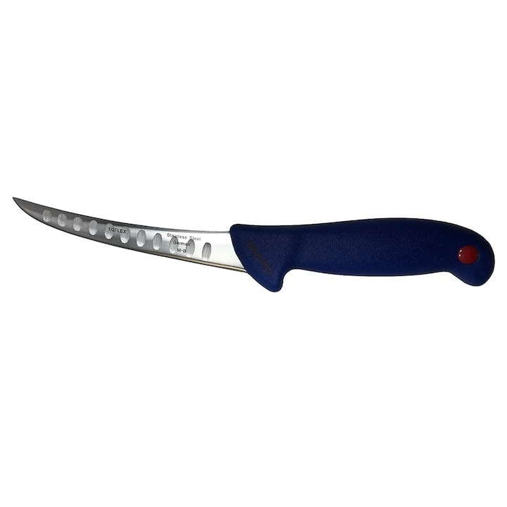 Set profesional de macelarie, filetat, injunghiat, transat, dezosat, 4 cutite, suport magnetic si satar [5]
