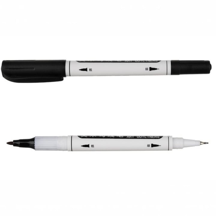 Set profesional de markere dual tip, 168 culori intense, cu husa de transport – pentru desen, schite, proiecte artistice si scoala [3]