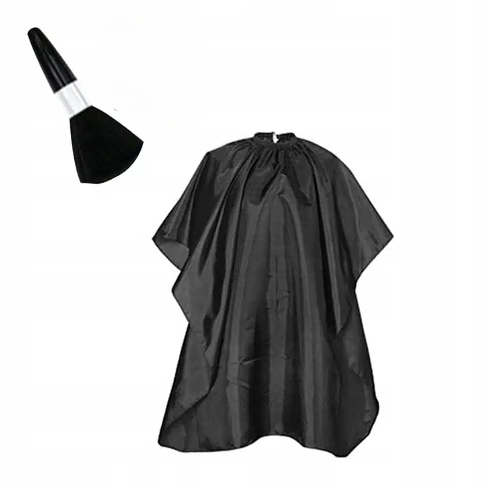 Set profesional de tuns 9 piese, foarfece tuns si filat din otel inoxidabil, pelerina, piepteni, accesorii frizerie, negru [5]