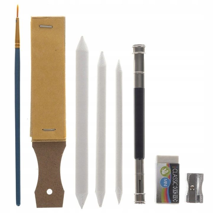 Set profesional pentru schite in creion, 72 piese, creioane colorate, bloc desen, mapa depozitare – complet si portabil pentru artisti, studenti si pasionati de desen [6]