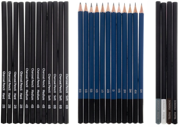 Set profesional pentru schite si desen, 72 piese, creioane colorate, creioane schita, creioane acuarela, accesorii si mapa depozitare, multicolor [7]