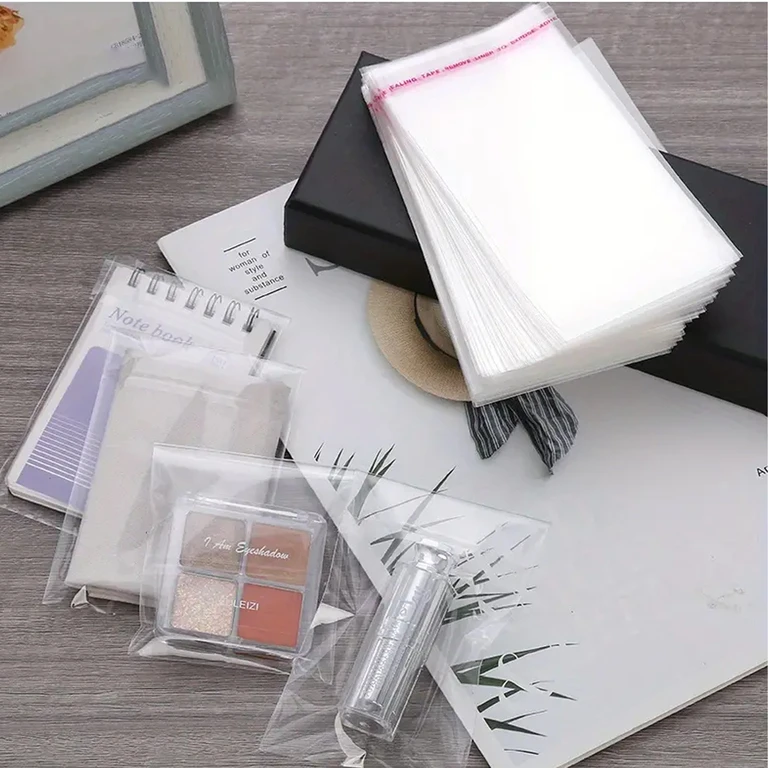 Set 100 pungi transparente autoadezive 12 x 20 cm, cu clapeta 3 cm [9]