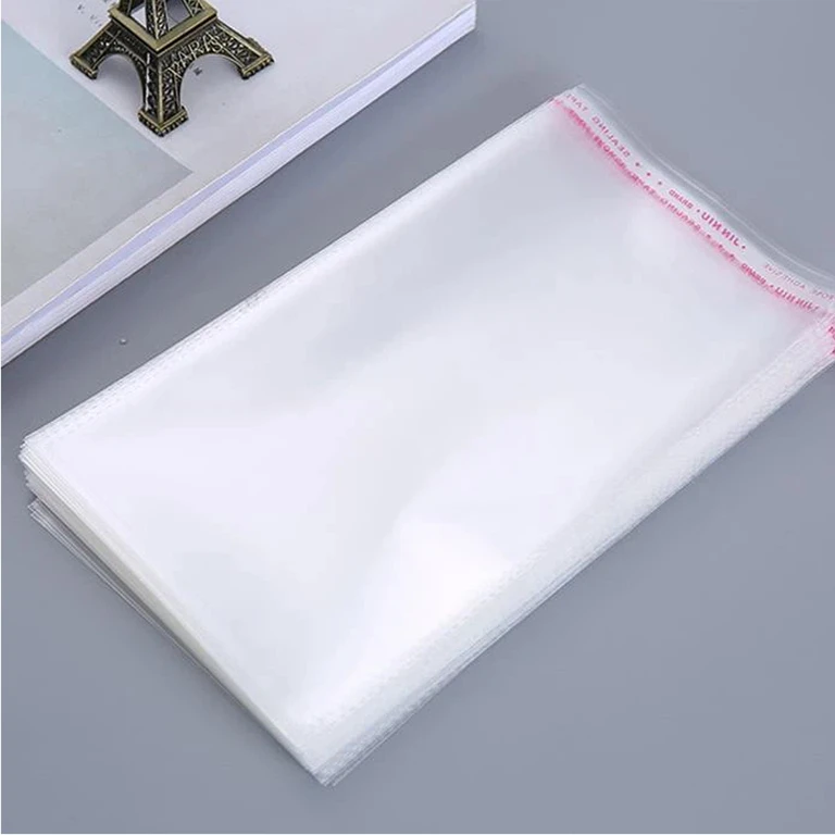 Set 100 pungi transparente autoadezive 12 x 20 cm, cu clapeta 3 cm [7]