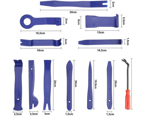 Set 11 Leviere Antizgarieturi pentru demontare auto si extractor metalic [2]