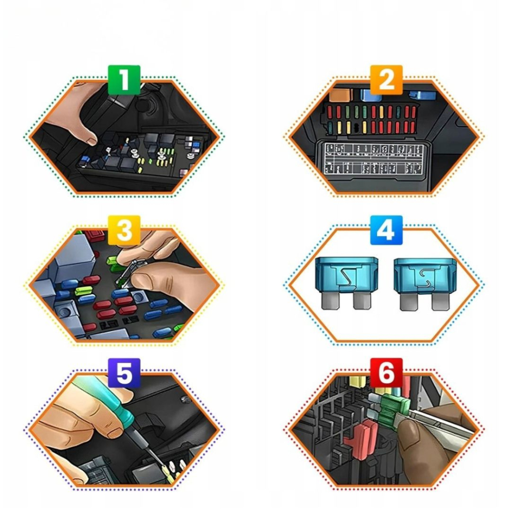 Set sigurante auto 300 buc, 2A-40A, Micro Mini Standard (ATO), organizator cu extractor, sigurante fuzibile pentru autoturisme, camioane, motociclete si rulote [7]