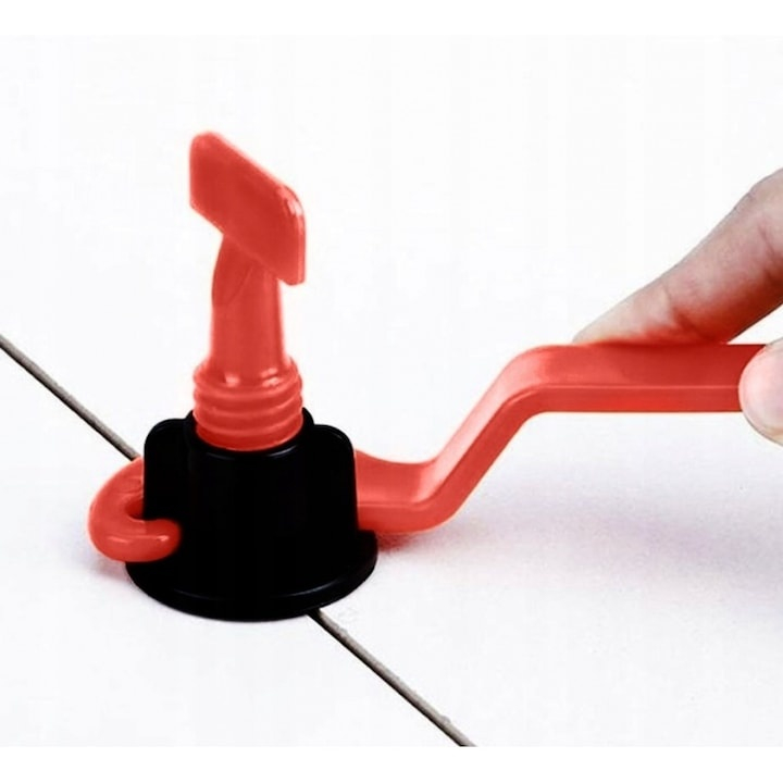 Set sistem pentru spatiat si nivelat gresia, 100 distantiere reutilizabile, 50 stele si 2 chei de strangere, pentru placi ceramice 2–16 mm, rost 1.5–5 mm, utilizare interior/exterior [7]