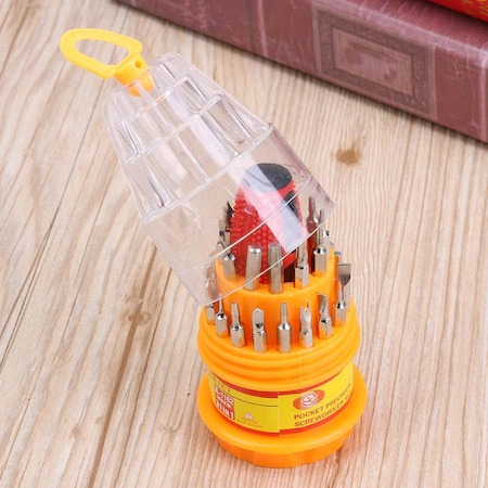 Set surubelnite multifunctionale de precizie 31in1, carcasa depozitare tip butoias [5]