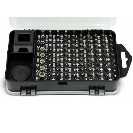 Set surubelnite multifunctionale de precizie, 110 piese, magnetice, - Negru/Gri [4]