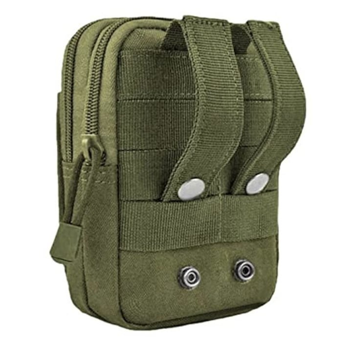 Set tactic format din borseta militara si centura militara, supravietuire, camping, multifunctional - Verde [10]