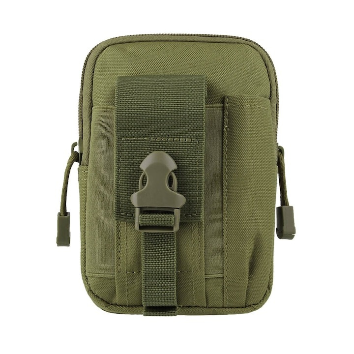 Set tactic format din borseta militara si centura militara, supravietuire, camping, multifunctional - Negru [12]