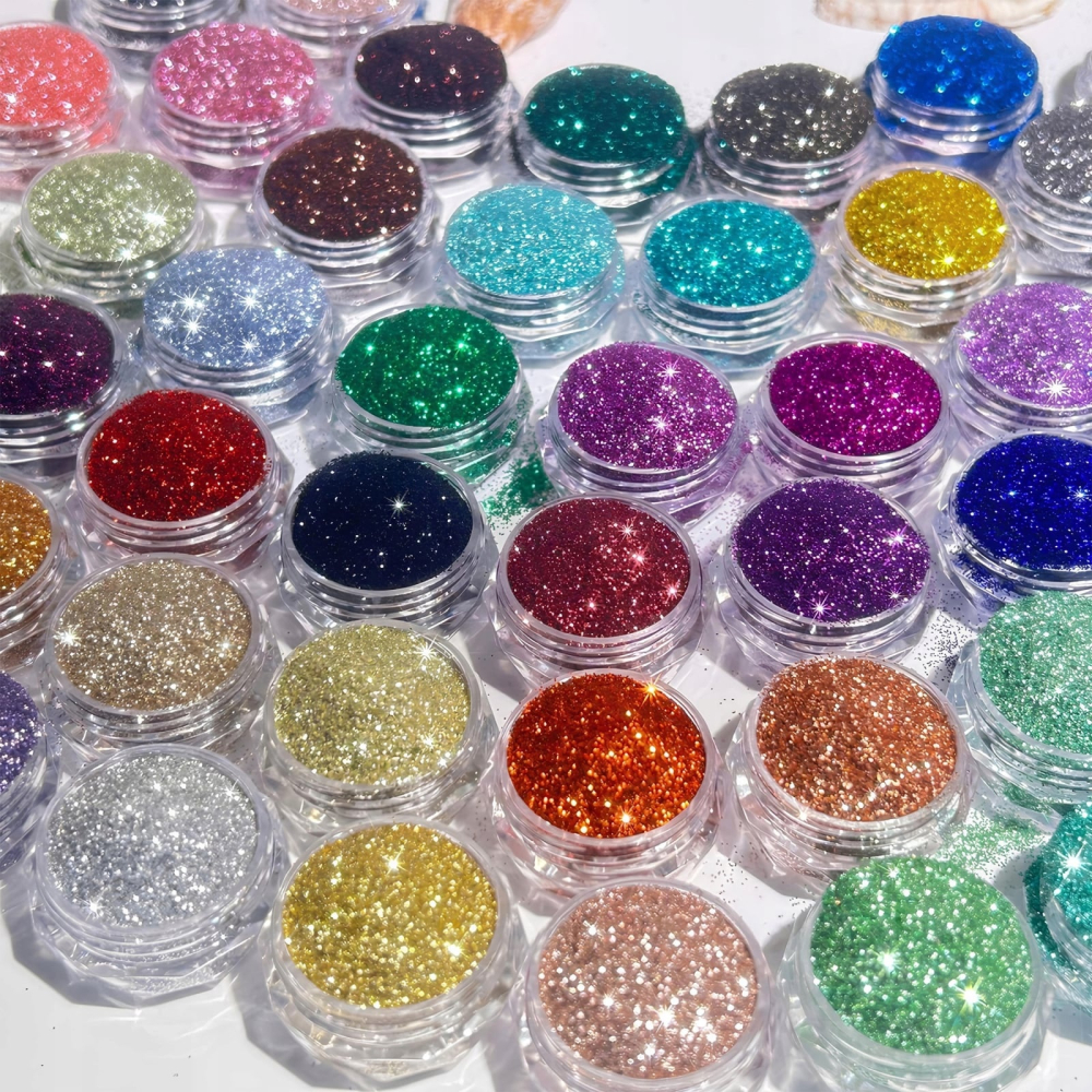 Set tatuaje temporare cu sclipici pentru copii, 30 culori glitter, sabloane reutilizabile, accesorii complete, kit XXL creativ 157 piese [15]