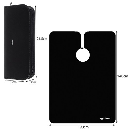 Set tuns profesional 7 piese cu foarfece coafura 6 inch, subtiere, pelerina, pieptene si accesorii, pentru uz salon si acasa [4]