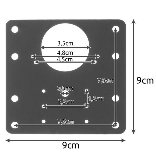 Set universal pentru consolidarea balamalelor de mobilier, 4 placi inox 9 x 9 cm, reparatie rapida pentru dulapuri si usi [3]