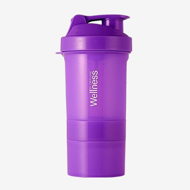 Shaker inteligent 600 ml cu compartimente de organizare, sita de mestecare si breloc de prindere [3]