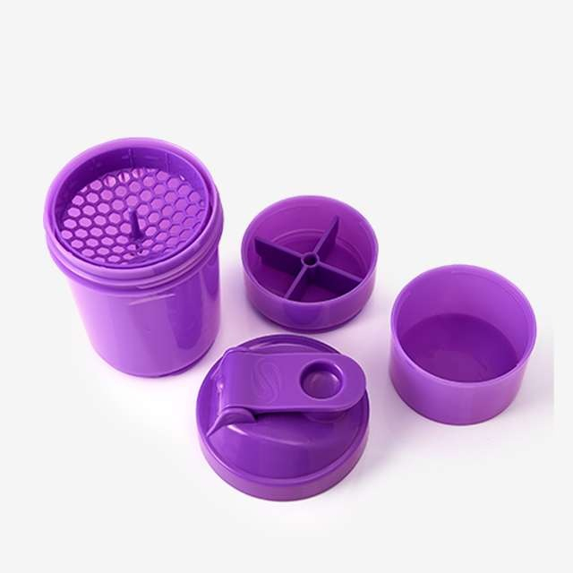 Shaker inteligent 600 ml cu compartimente de organizare, sita de mestecare si breloc de prindere [2]