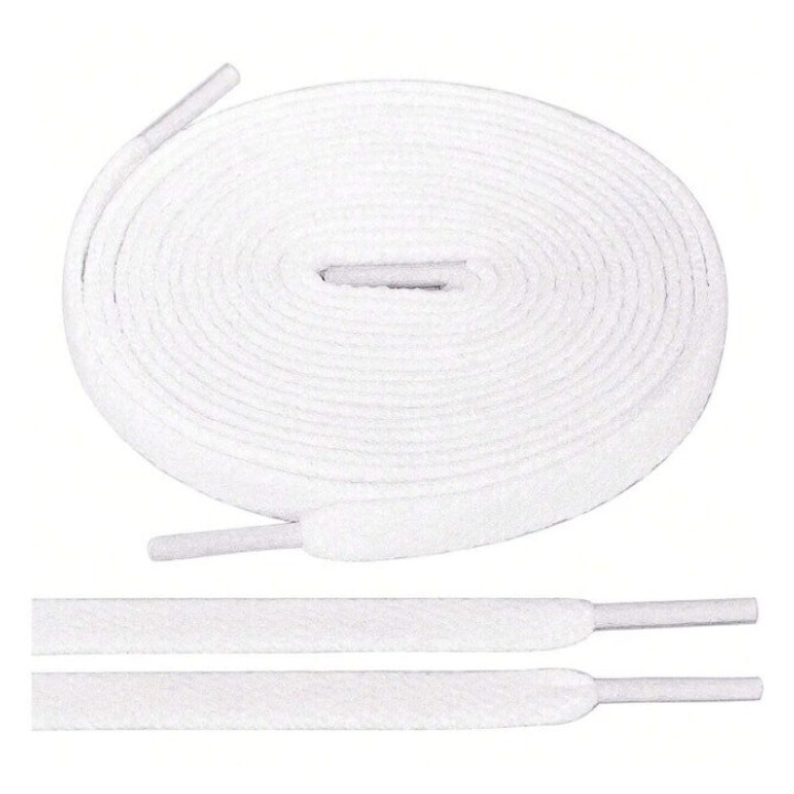 Sireturi fara legare, elastice, universale, inchidere cu capsule metalice, alb [6]