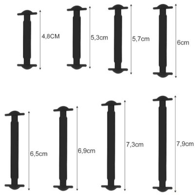 Sireturi negre din silicon, 16 bucati, elastice fara nod si legare, sistem no-tie pentru incaltare rapida, fixare confortabila, pantofi sport, casual si sneakers [6]