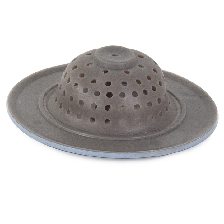 Sita din silicon pentru chiuveta, anti-infundare, rezistenta la temperaturi ridicate, usor de curatat, diametru 11 cm, albastra/gri – protectie eficienta pentru scurgere [4]