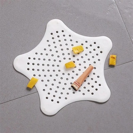 Sita Protectie Scurgere cu Ventuze din Silicon pentru Chiuveta Cada Dus Sifon 15 x 15 cm - Alb [4]