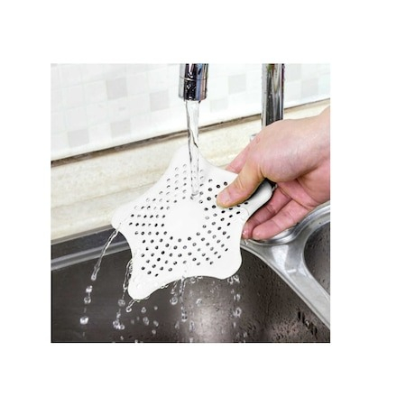 Sita Protectie Scurgere cu Ventuze din Silicon pentru Chiuveta Cada Dus Sifon 15 x 15 cm - Alb [5]