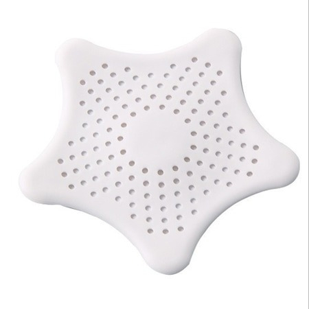 Sita Protectie Scurgere cu Ventuze din Silicon pentru Chiuveta Cada Dus Sifon 15 x 15 cm - Alb [2]