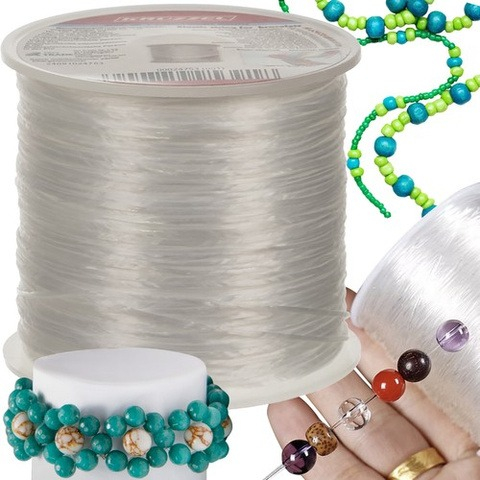 Snur transparent pentru confectionarea bratarilor, elastic, 40 m, grosime 1 mm [3]