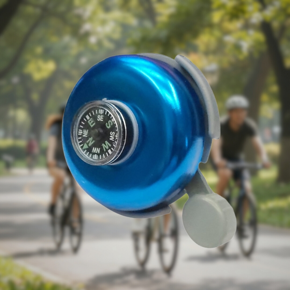 Sonerie de bicicleta, albastra, universala, busola inclusa [4]