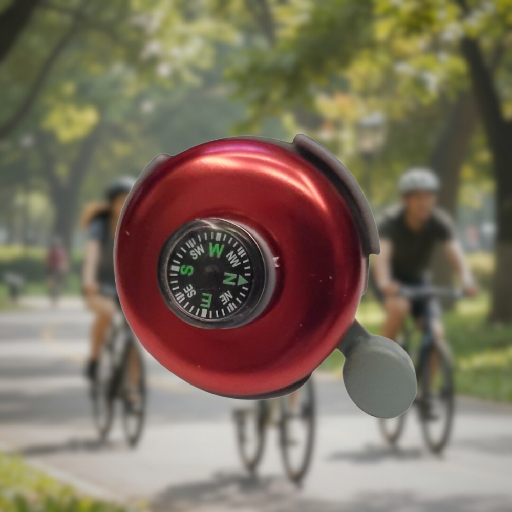 Sonerie de bicicleta, rosie, universala, busola inclusa [4]