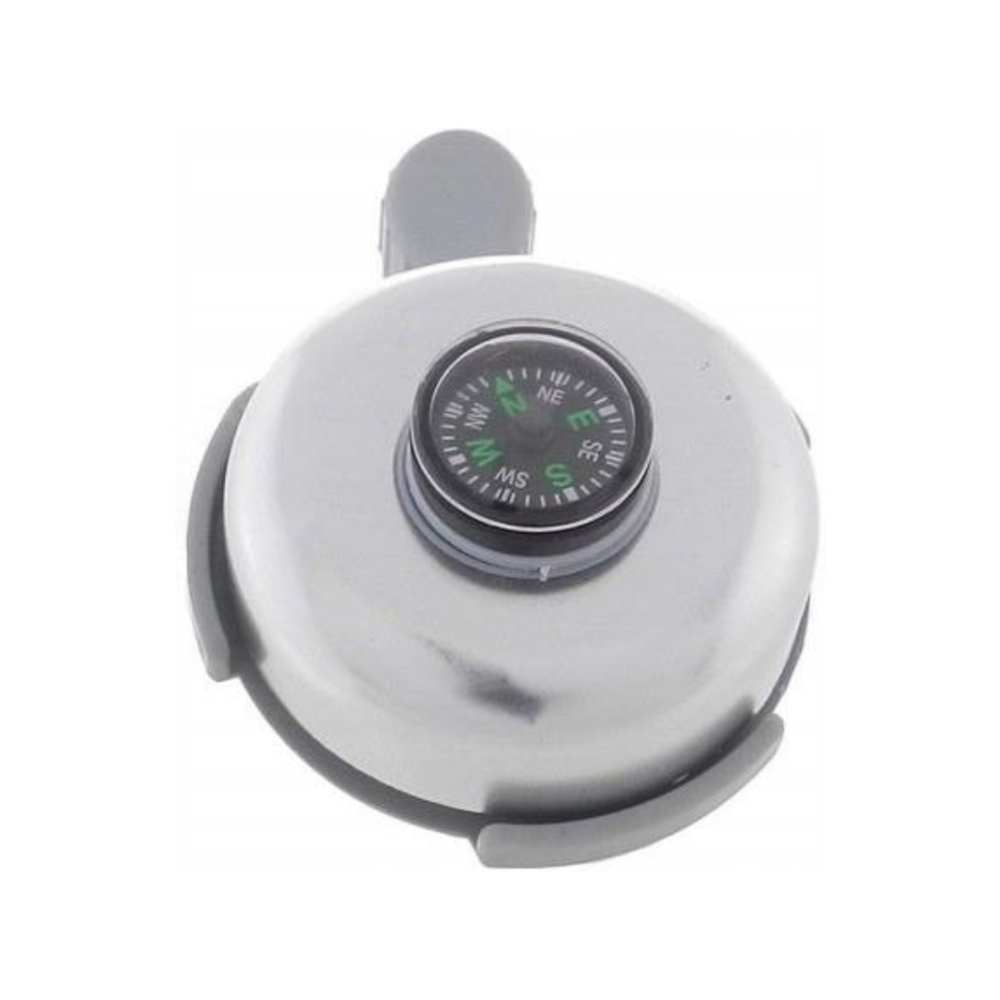 Sonerie pentru bicicleta, busola inclusa, metal, diametru 5 cm, argintiu [2]