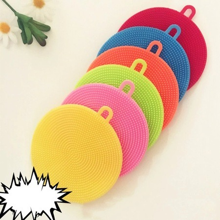 Buretele silicon multifunctional pentru pensule,make up,spalator vase - Roz [2]