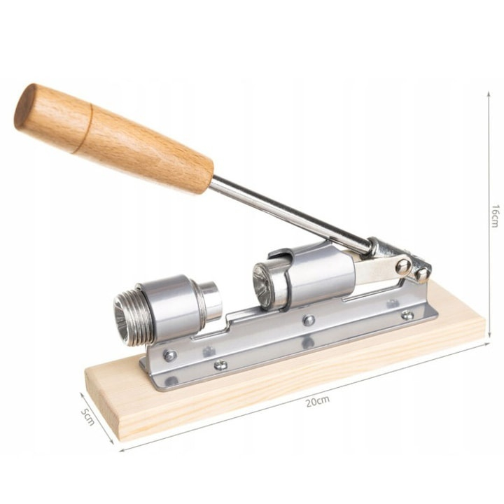 Spargator de nuci manual, cu suport din lemn, 20x16x5 cm – structura solida, design stabil si eficienta ridicata in spargerea oricarui tip de nuci [3]