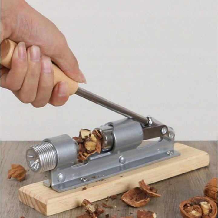 Spargator de nuci manual, cu suport din lemn, 20x16x5 cm – structura solida, design stabil si eficienta ridicata in spargerea oricarui tip de nuci [7]